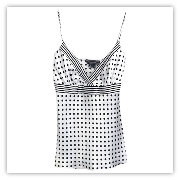 My Michelle Tops - My Michelle Black And White Silky Cami